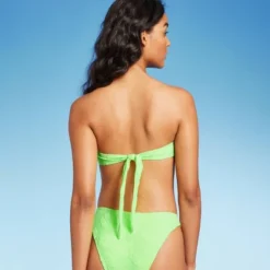 Women's Terry Textured U-Neck Multi-Way Bralette Bikini Top - Wild Fable™ Tropical Green -Wild Fable GUEST cf31af9c 1f9c 4572 8eba d164fc67e9a9