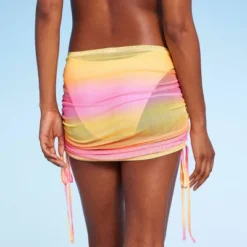 Wild Fable 17 Women's Mesh Drawstring Ruched Cover Up Skirt - Wild Fableā¢