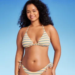 Women's Ribbed Triangle Bikini Top - Wild Fable™ Blue/Green/Pink Striped 9 Women's Ribbed Triangle Bikini Top - Wild Fable™ Blue/Green/Pink Striped -Wild Fable GUEST d537f868 6c89 47ce a1f8 0831339f1984