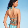 Women's Foil Triangle Bikini Top - Wild Fable™ Teal Green -Wild Fable GUEST dd566e4c be13 453f 818a 2d8c71ce792a