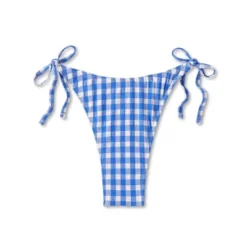Women's Side-Tie Ultra High Leg Super Cheeky Bikini Bottom - Wild Fable™ Cobalt Blue Gingham Print 15 Women's Side-Tie Ultra High Leg Super Cheeky Bikini Bottom - Wild Fable™ Cobalt Blue Gingham Print -Wild Fable GUEST e36e10f3 b0b0 426d b3a5 7d62e3ea5608