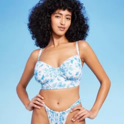 Women's Corset Longline Bikini Top - Wild Fable™ Cream -Wild Fable GUEST ec747c36 a873 42a8 8fee f13c1d1cc059