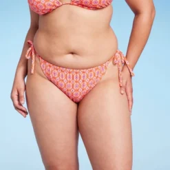 Women's Ultra High Leg Adjustable Coverage Bikini Bottom - Wild Fable™ Orange Tile Print -Wild Fable GUEST eee7e9e8 793b 499f 9690 5b87ef6aaed1