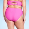Women's Mid-Rise Full Coverage Bikini Bottom - Wild Fable™ Pink -Wild Fable GUEST ef0e5e84 679b 41e5 a913 b540871ab813