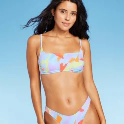 Women's Ribbed Square Neck Bralette Bikini Top - Wild Fable™ -Wild Fable GUEST f402722b 04bc 466f 9287 a1d4cada4476