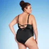 Women's Wrap Cut Out Cheeky One Piece Swimsuit - Wild Fable™ Black -Wild Fable GUEST f7171f2c d823 4d88 b683 e46706fa34b2