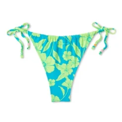Women's Adjustable Coverage Bikini Bottom - Wild Fable™ Blue/Green Tropical Print -Wild Fable GUEST fa23d8f8 71bf 4d03 90fb 9049c3359d87