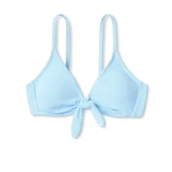 Women's Tie-Front Pique Textured Bralette Bikini Top - Wild Fable™ -Wild Fable GUEST fe04974e 56ea 4ddc a7d5 a67753e51927