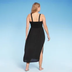 Wild Fable 41 Women's Smocked High Slit Convertible Cover Up Dress - Wild Fableā¢