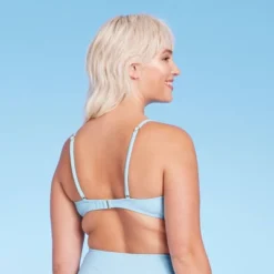 Women's Tie-Front Pique Textured Bralette Bikini Top - Wild Fable™ -Wild Fable GUEST ff5cb403 2faf 4ccd a309 db8c149e8dee